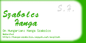 szabolcs hanga business card